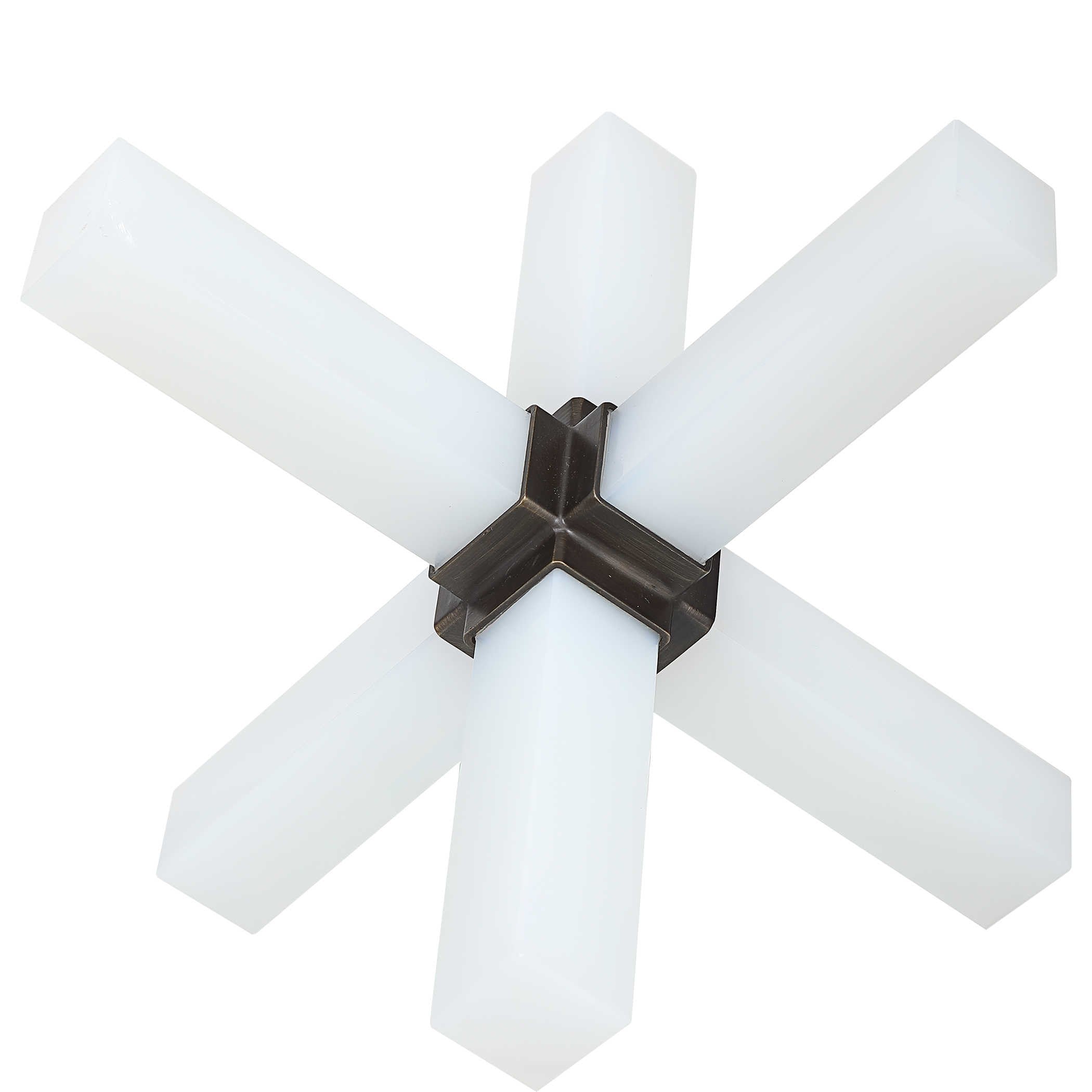 Double Cross Sculpture - Opaline Crystal by Uttermost