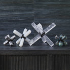 Double Cross Sculpture - Opaline Crystal by Uttermost