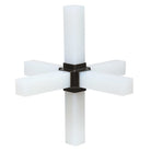 Double Cross Sculpture - Opaline Crystal by Uttermost