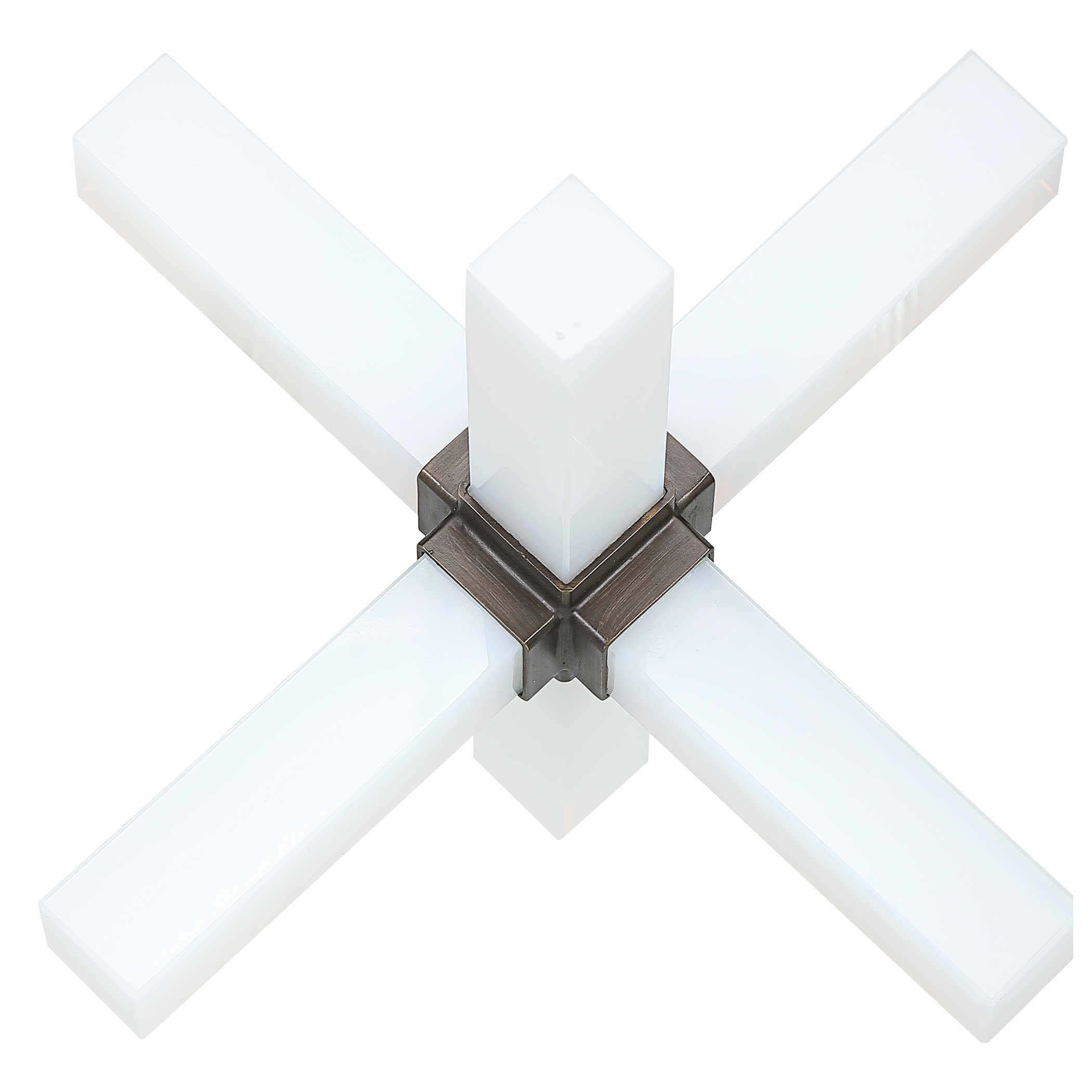 Double Cross Sculpture - Opaline Crystal by Uttermost