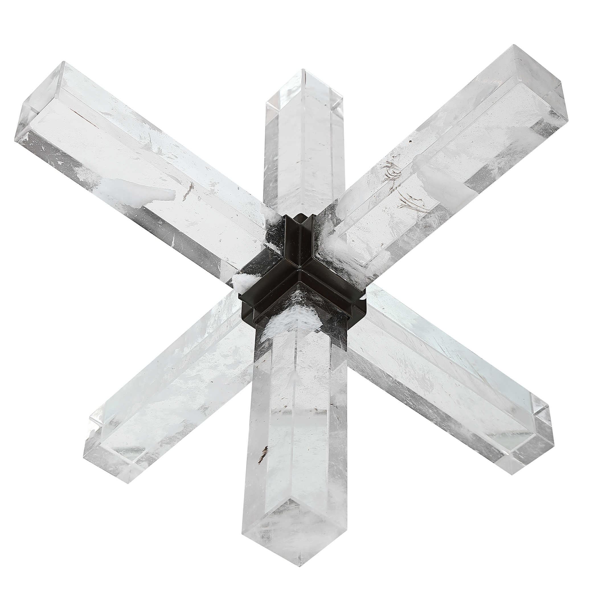 Double Cross Sculpture - Faux Quartz Crystal by Uttermost