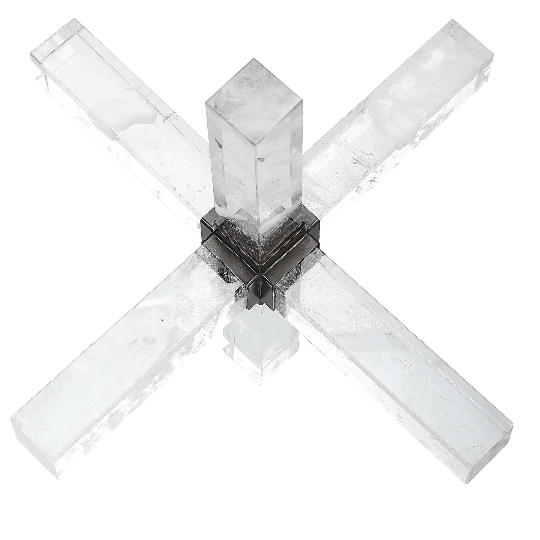 Double Cross Sculpture - Faux Quartz Crystal by Uttermost