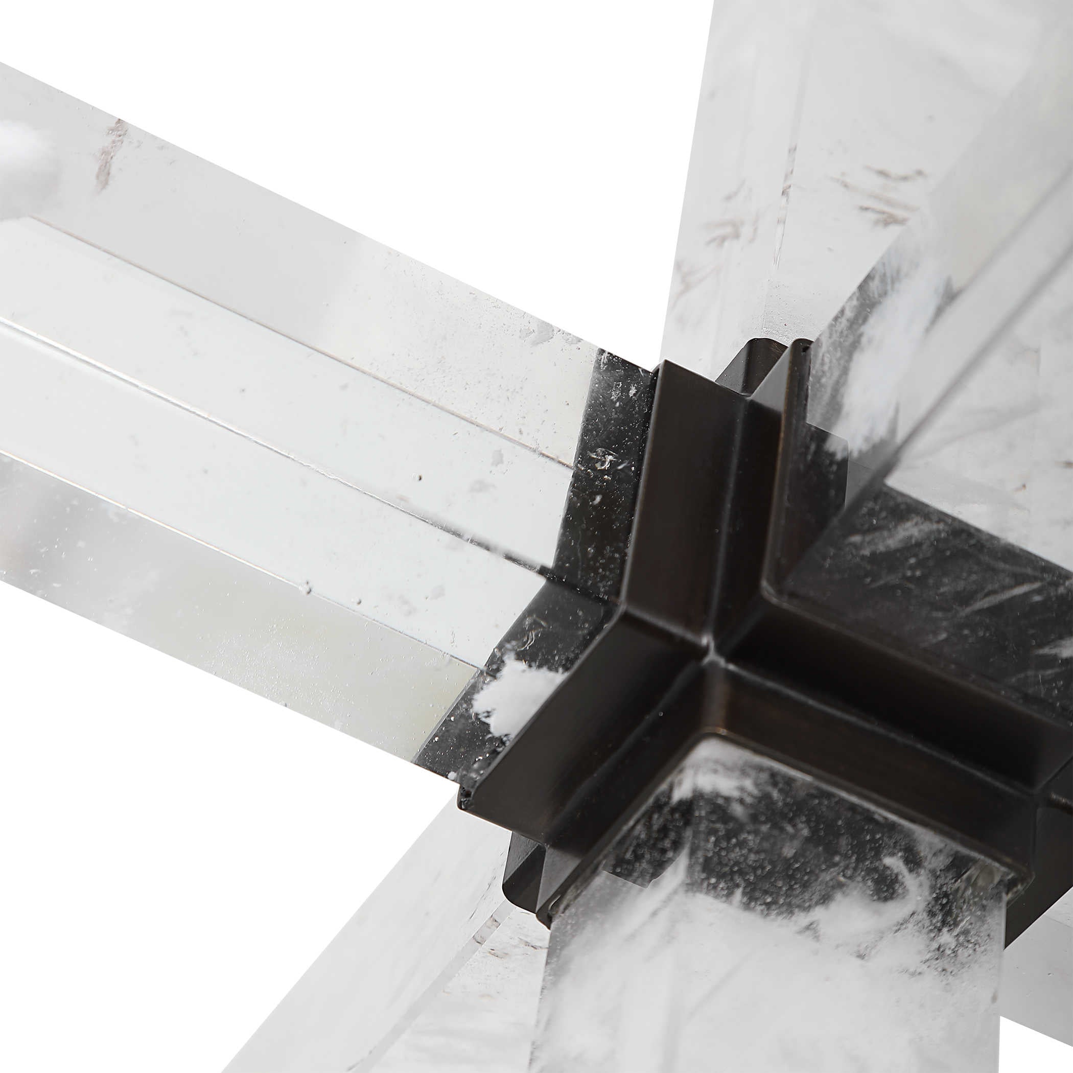 Double Cross Sculpture - Faux Quartz Crystal by Uttermost