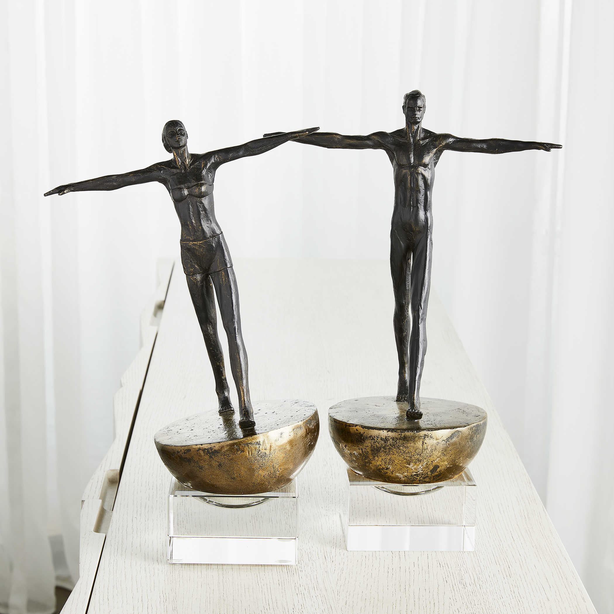 Woman Finding Balance Sculpture by Uttermost