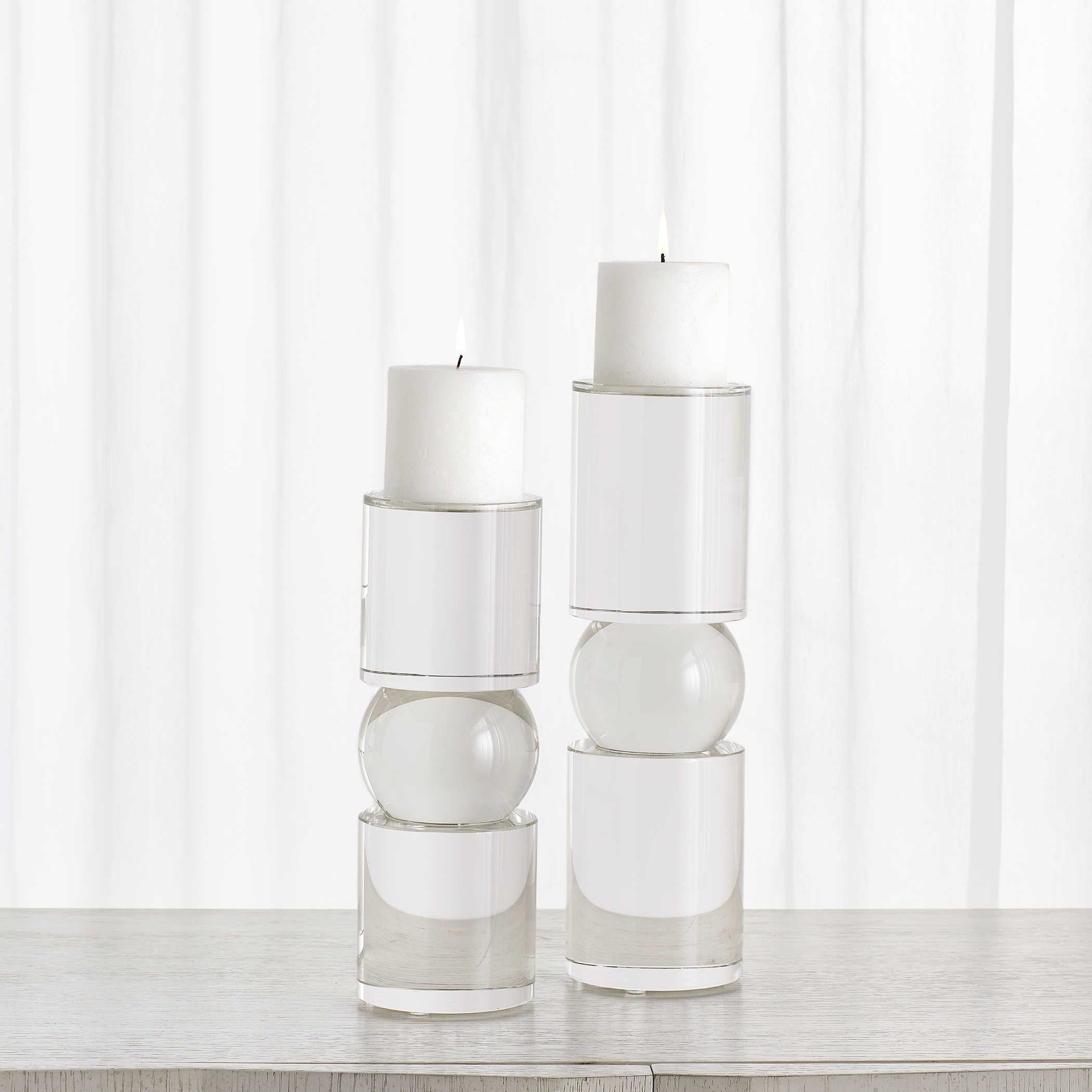 Luminous Candleholders - Set of 2 by Uttermost