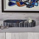 Big Pill Bowl/Tray - Black and White Marble by Uttermost