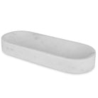 Big Pill Bowl/Tray - White Marble by Uttermost