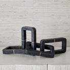 Connection Sculpture - Black and White Marble by Uttermost
