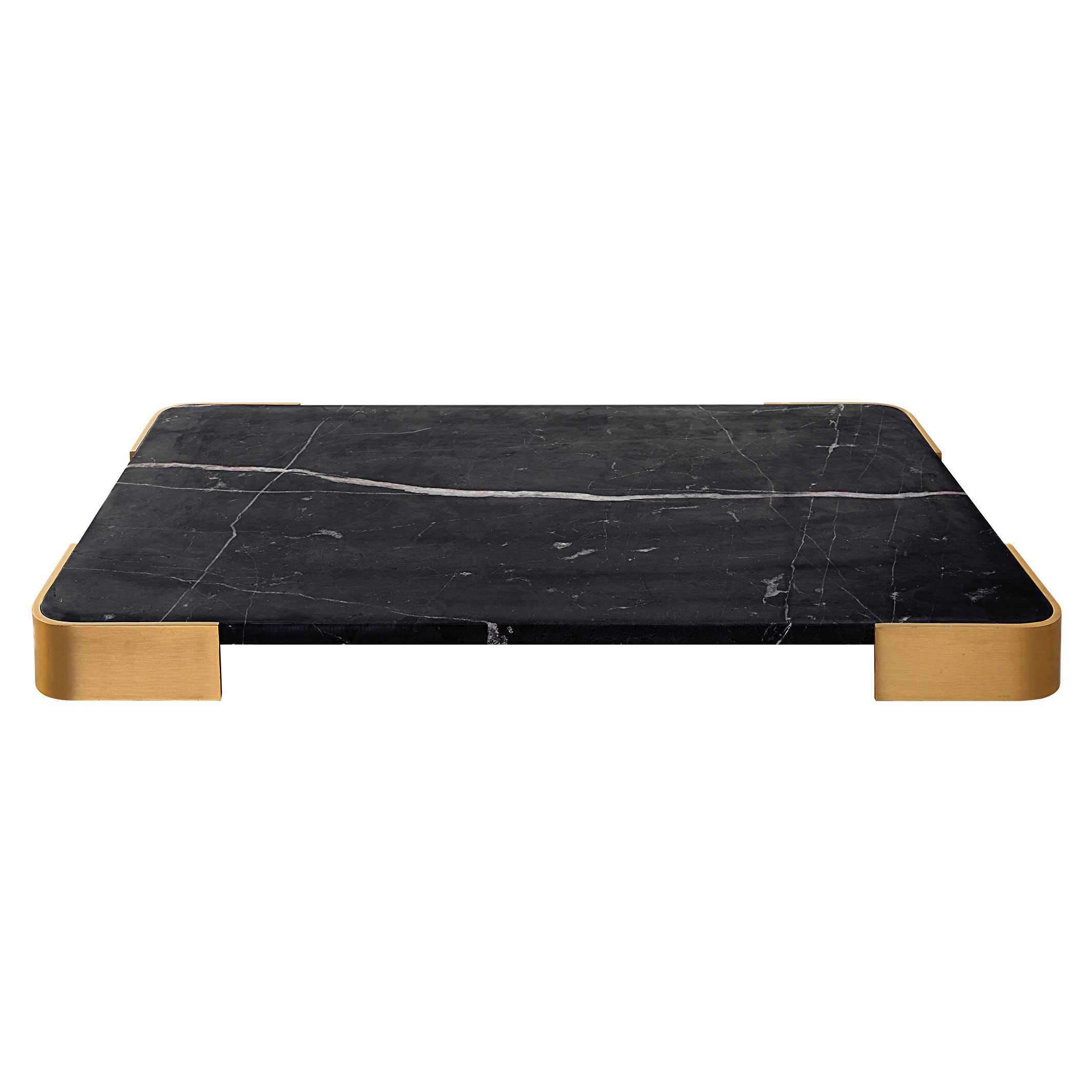 Elevated Tray/Plateau - Black Marble Large by Uttermost