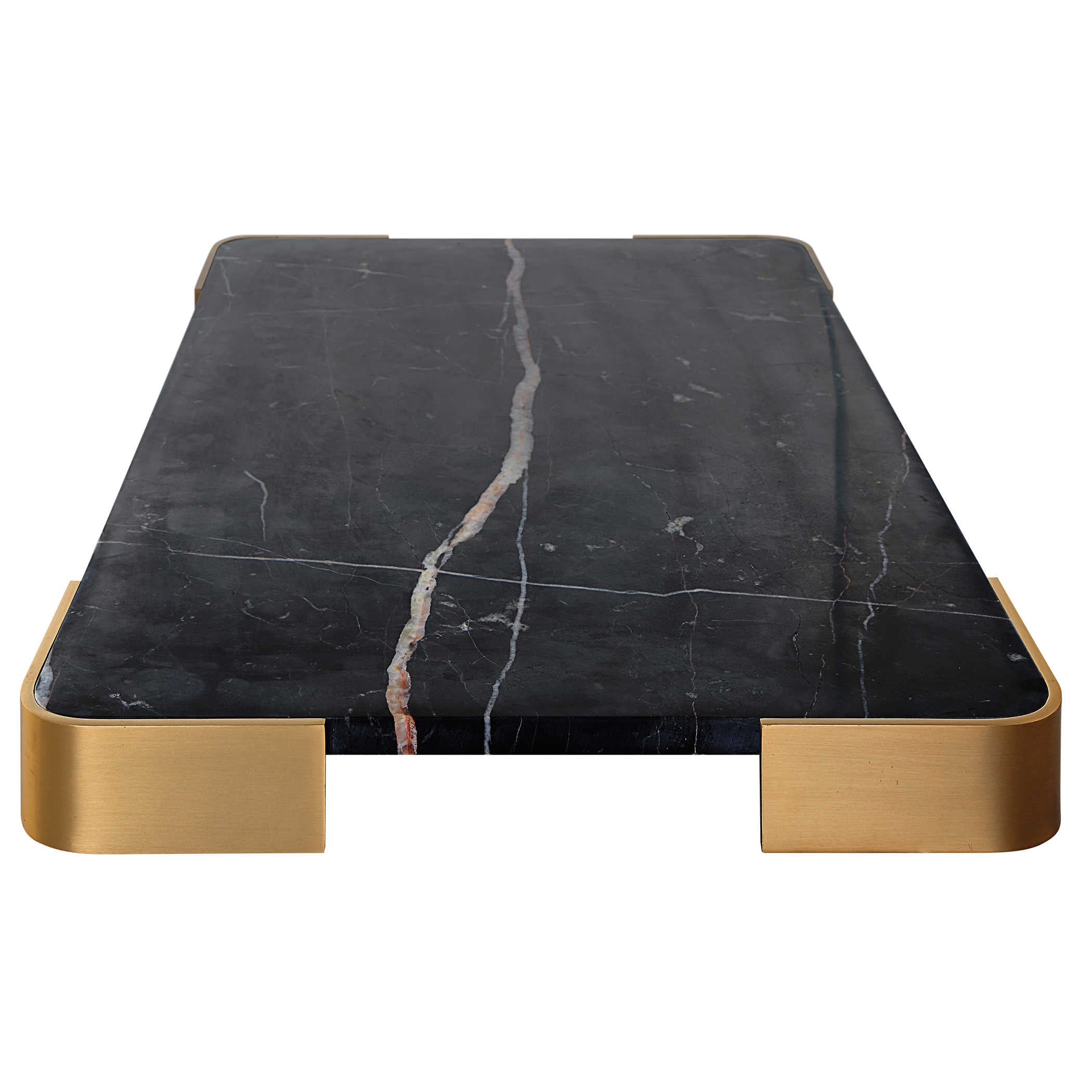 Elevated Tray/Plateau - Black Marble Large by Uttermost