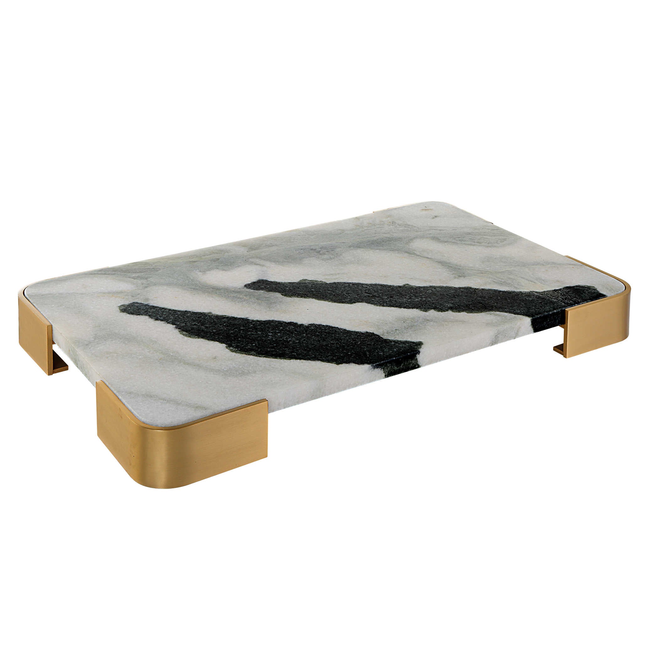 Elevated Tray/Plateau - Panda Marble Medium by Uttermost