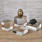 Square Risers/Sculptures, Set of 2 - Crystal by Uttermost