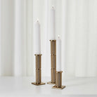 Knurled Taper Candleholders - Set of 3 by Uttermost
