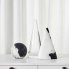 Orb Ornament in Black and White Panda Marble by Uttermost