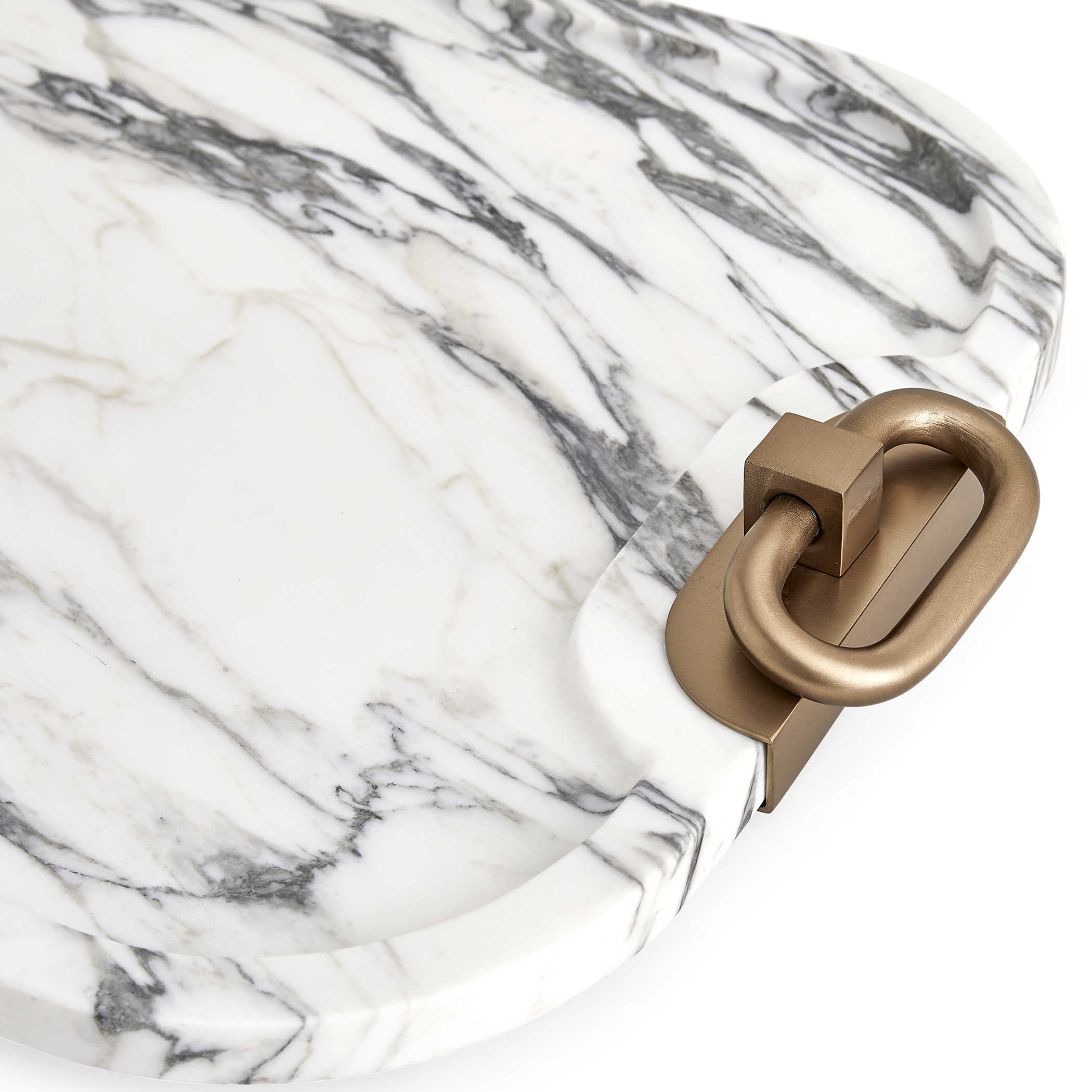 Hippodrome Tray - Arabescato Marble by Uttermost