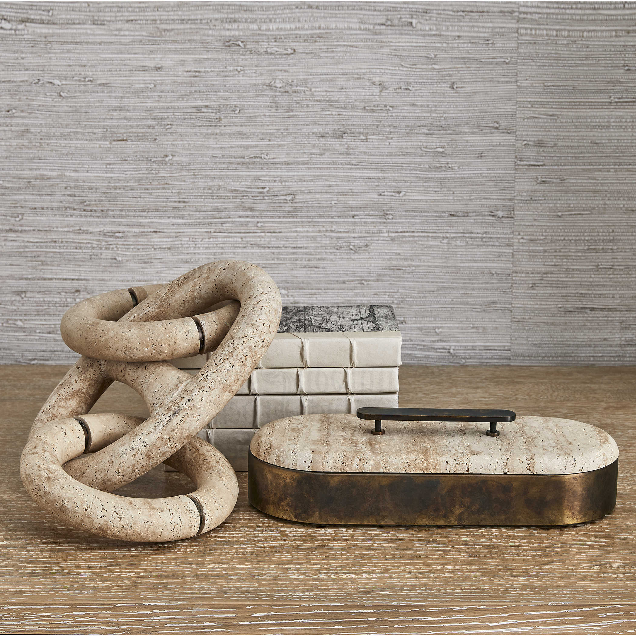 Anchor Round Marble Link Sculpture by Uttermost