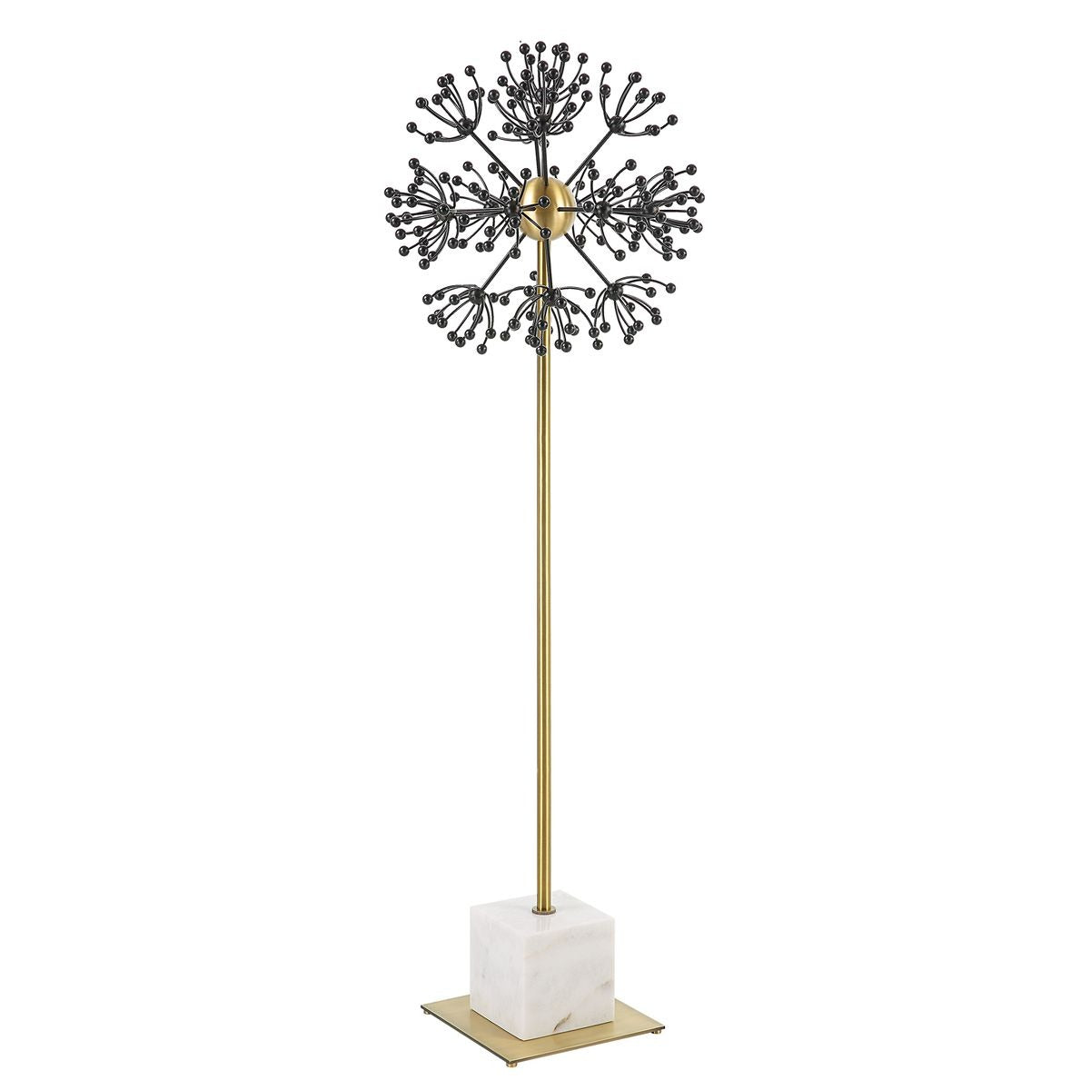 Contemporary Dandelion Sculpture in Black Metal by Uttermost