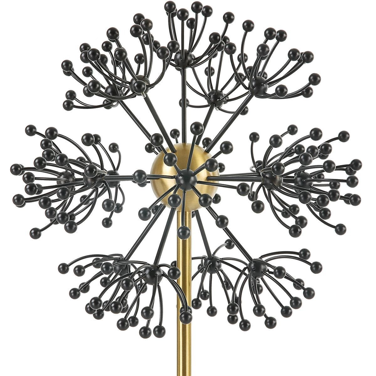 Contemporary Dandelion Sculpture in Black Metal by Uttermost