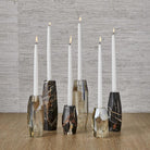 Multifaceted Taper Candleholders - Crystal - Set of 3 by Uttermost
