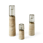 Optic Candleholders - Travertine - Set of 3 by Uttermost