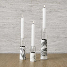 Optic Candleholders - Marble - Set of 3 by Uttermost