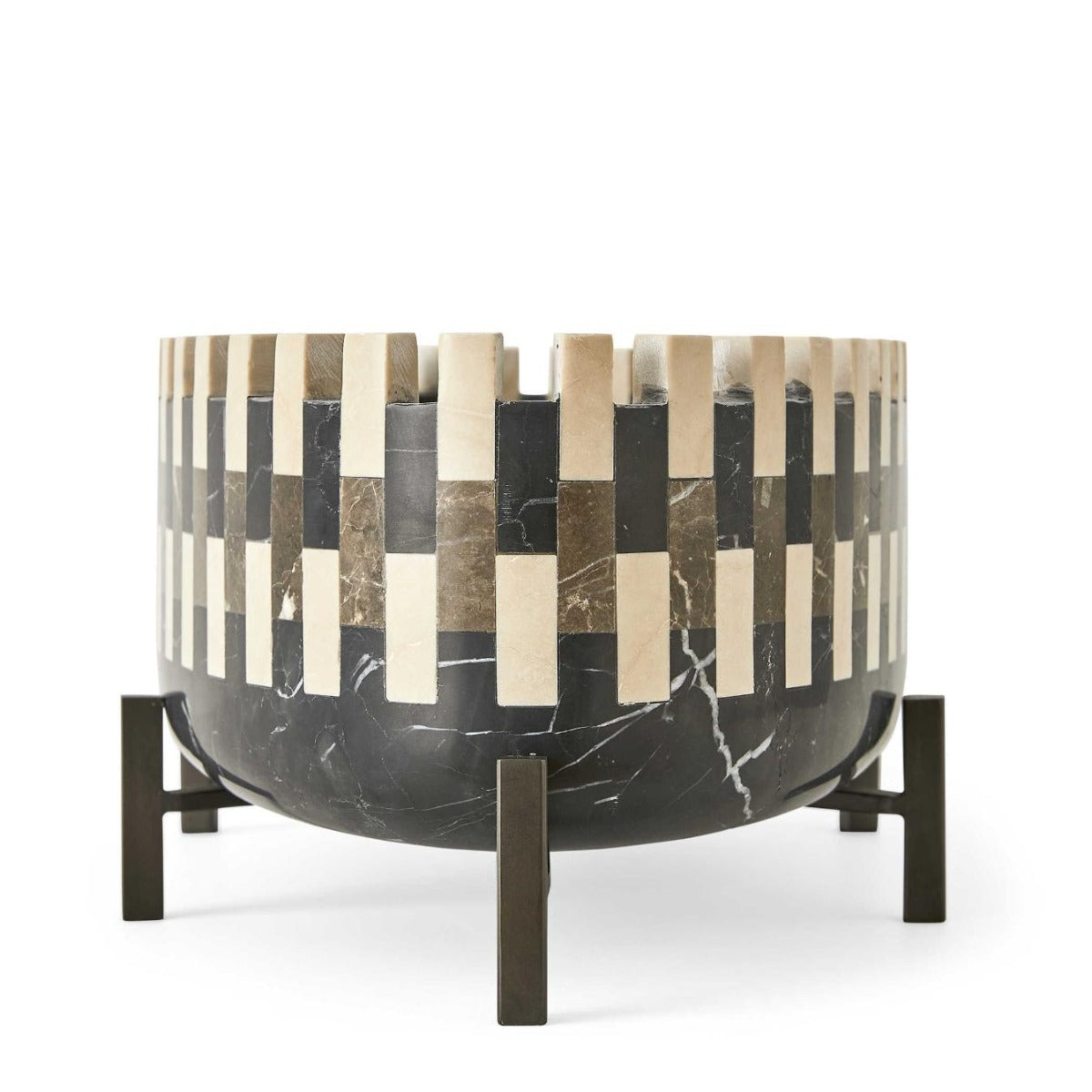 Domino Marble Cachepot Bowl by Uttermost