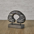 Modern Tunnel Vision Sculpture in Black Marble by Uttermost