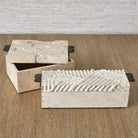 Groove Thing Box - Travertine by Uttermost