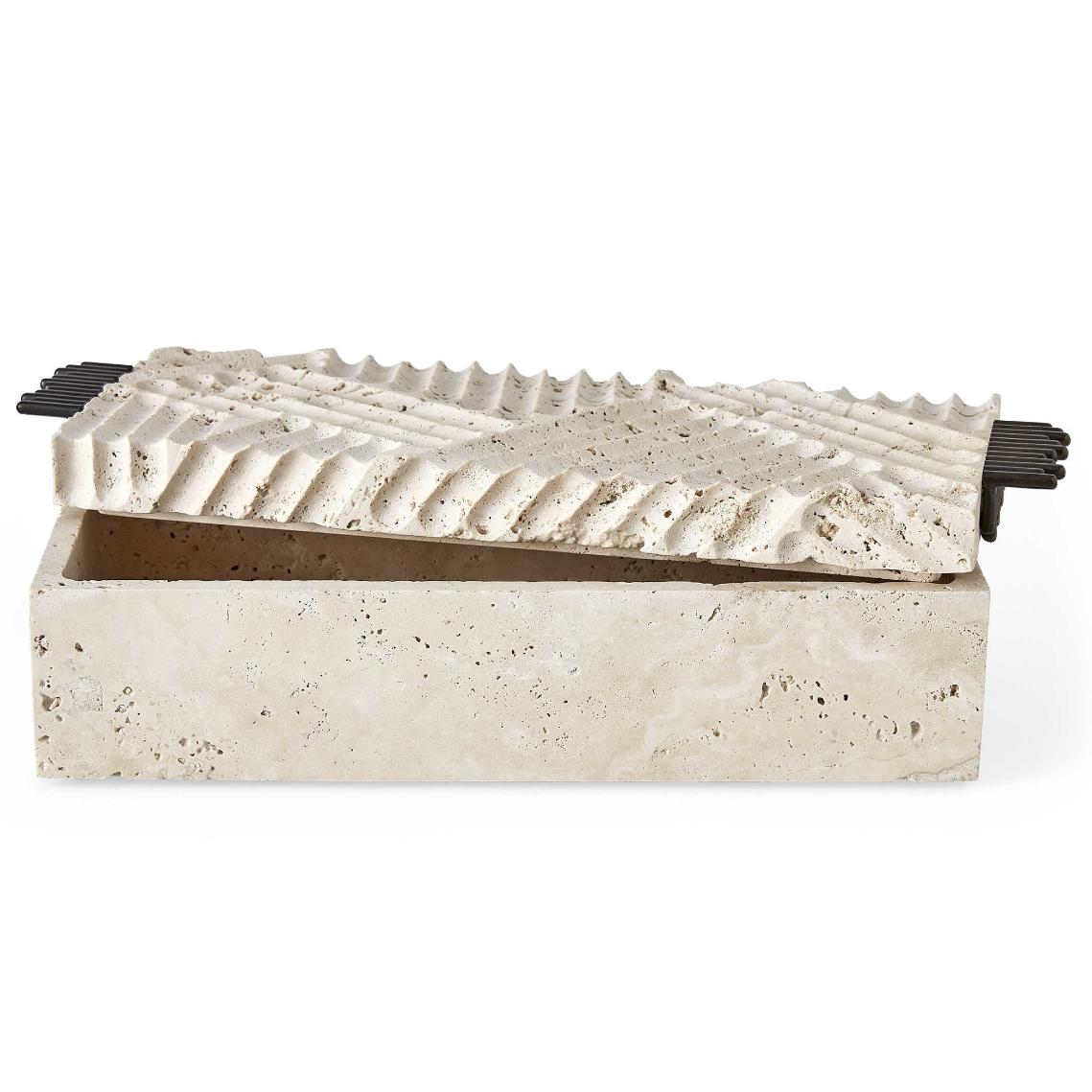 Diagram Travertine Box by Uttermost