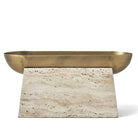 Raised Consciousness Travertine & Brass Bowl - Tall by Uttermost