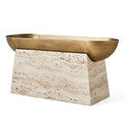 Raised Consciousness Travertine & Brass Bowl - Tall by Uttermost