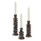 Washed Stones Candleholders - Set of 3 by Uttermost