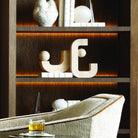 Modern Equilibrium Sculptures in Travertine - Set of 2 by Uttermost