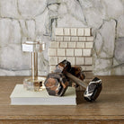 Dumbbell Sculpture in Crystal by Uttermost