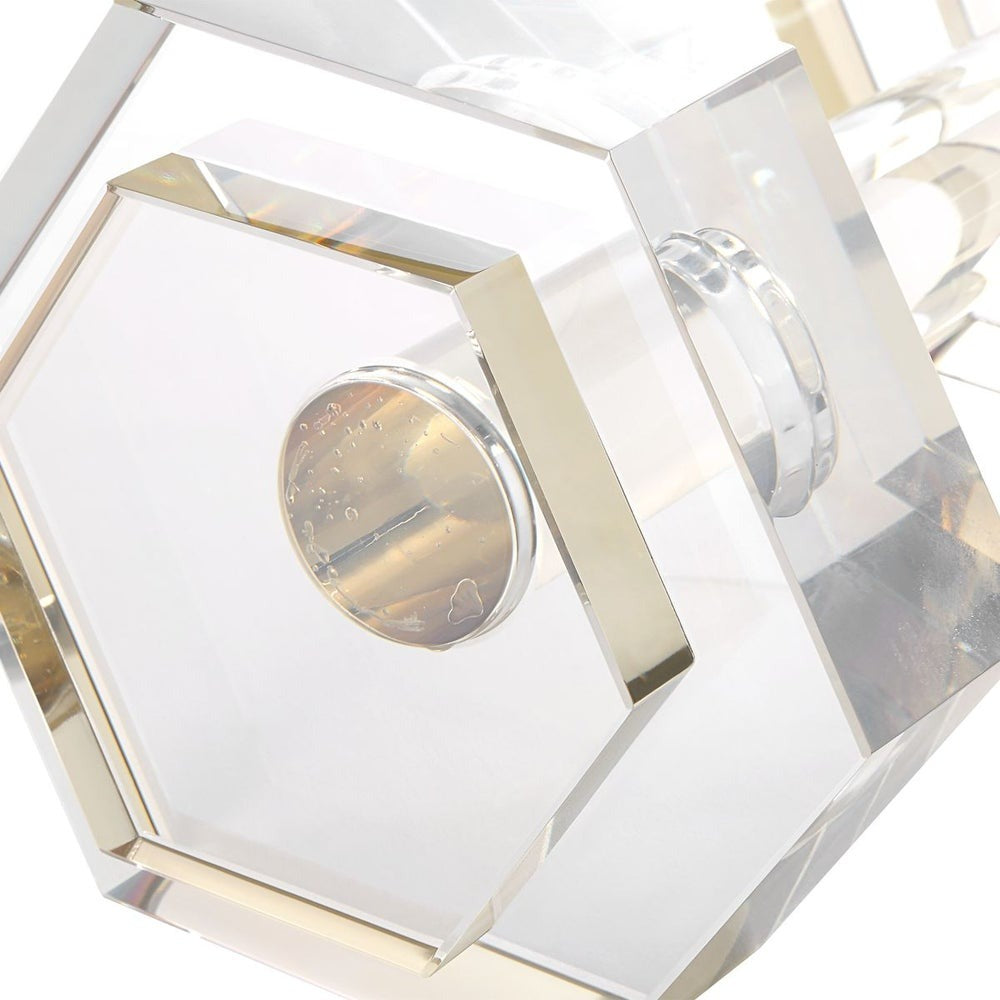 Dumbbell Sculpture in Crystal by Uttermost