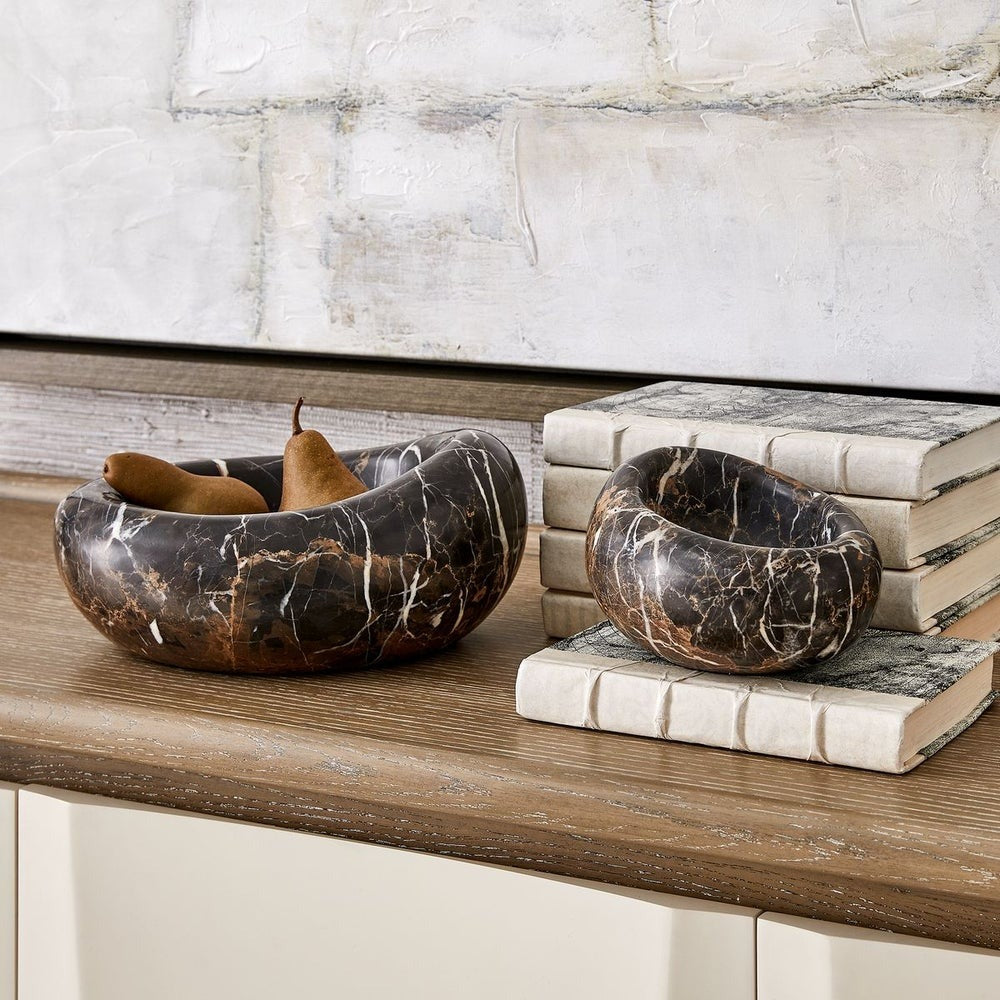 Swaddle Bowls in Michelangelo Marble Set of 2 by Uttermost