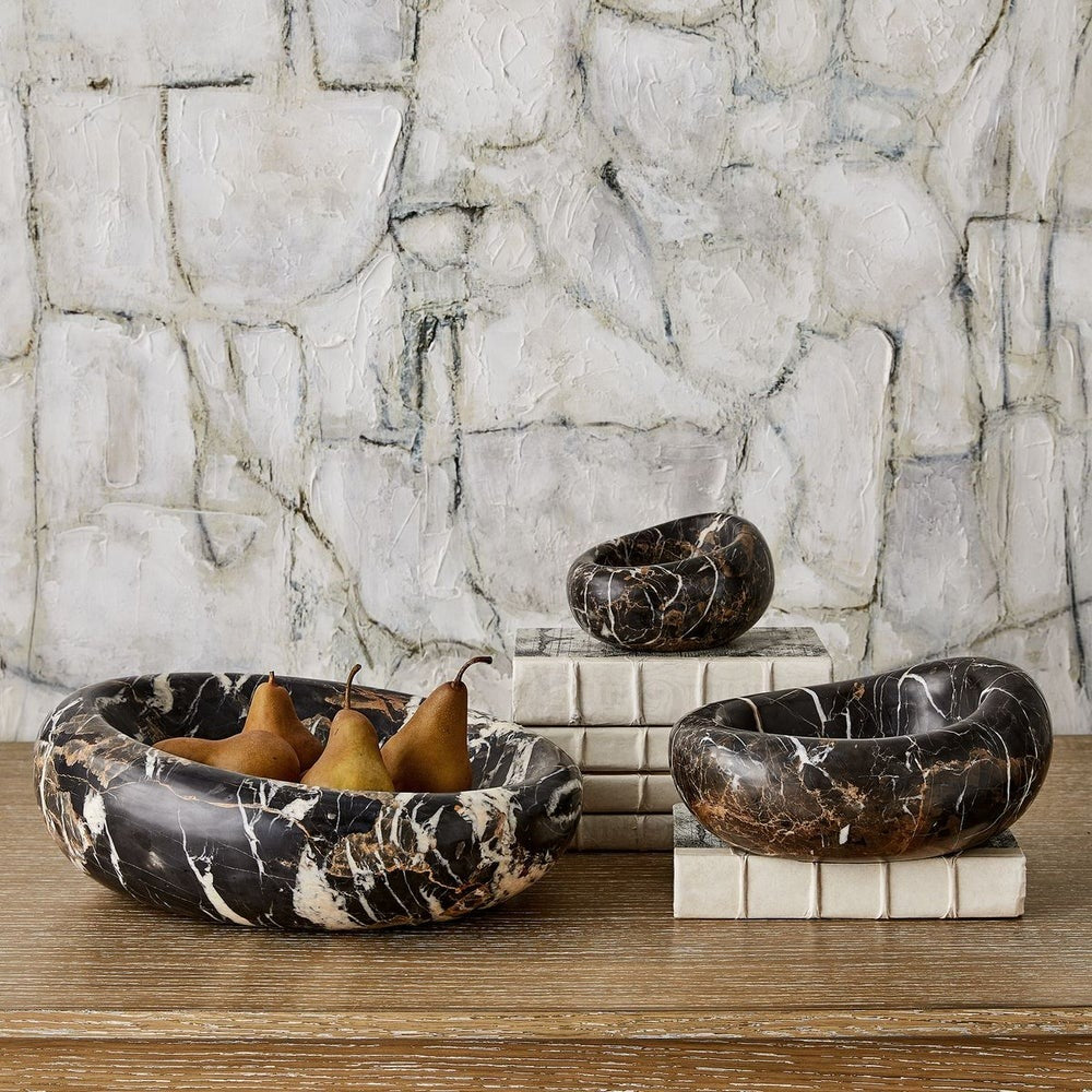 Swaddle Bowls in Michelangelo Marble Set of 2 by Uttermost