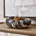 Swaddle Bowl in Michelangelo Marble Large by Uttermost