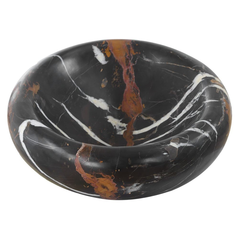 Swaddle Bowl in Michelangelo Marble Large by Uttermost