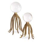 Under the Sea Octopus Ornament in Brass - Set of 2 by Uttermost