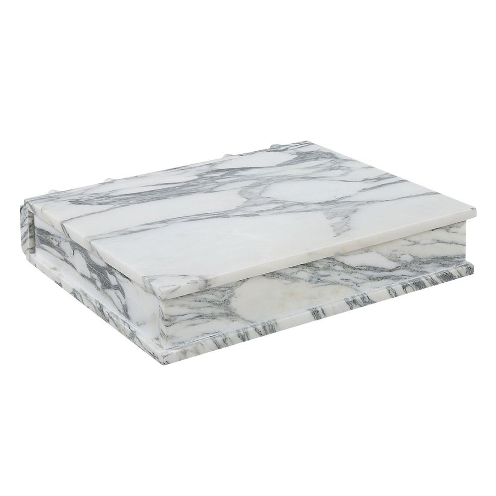 Novel Box in Arabescato Marble Small by Uttermost