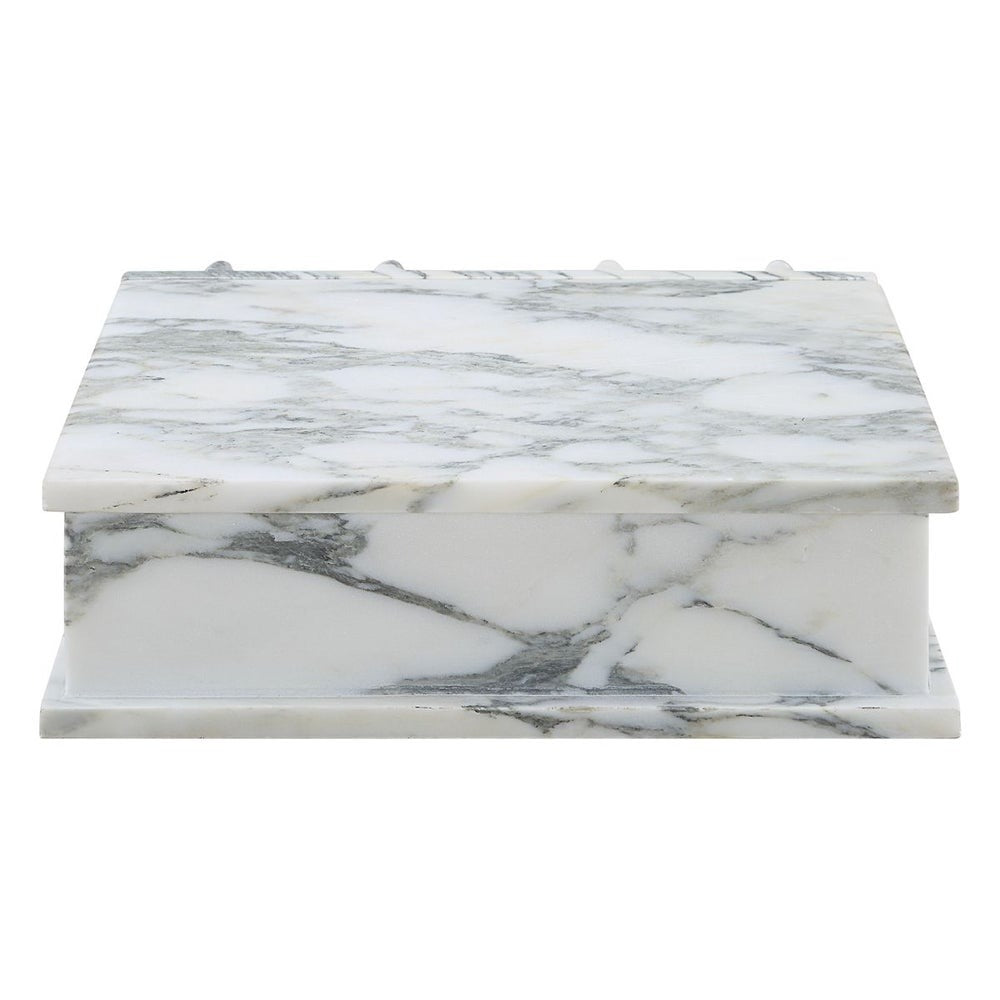 Novel Box in Arabescato Marble Large by Uttermost