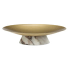 Coup de Grace Low Bowl - White Chocolate Marble by Uttermost