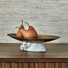 Coup de Grace Low Bowl - White Chocolate Marble by Uttermost