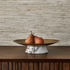 Coup de Grace Low Bowl - White Chocolate Marble by Uttermost