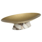 Coup de Grace Low Bowl - White Chocolate Marble by Uttermost
