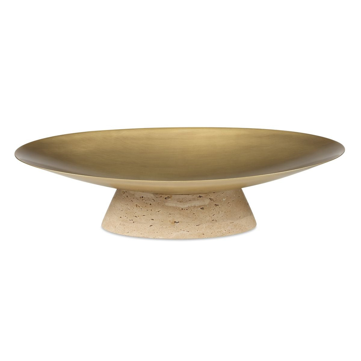 Coup de Grace Low Bowl - Travertine by Uttermost