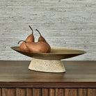 Coup de Grace Low Bowl - Travertine by Uttermost