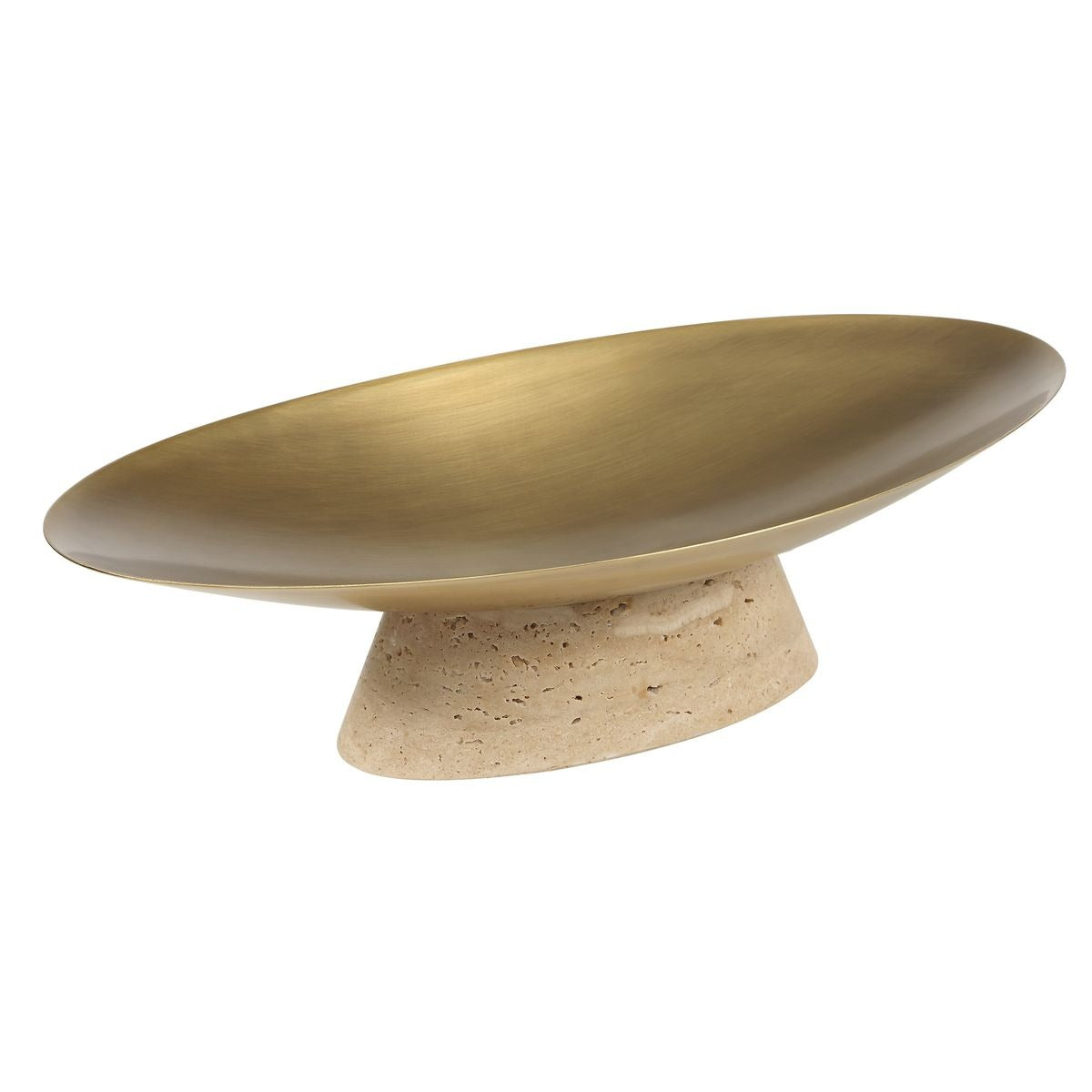 Coup de Grace Low Bowl - Travertine by Uttermost