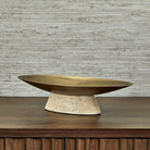 Coup de Grace Low Bowl - Travertine by Uttermost